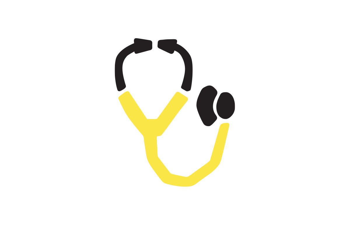 Icon of a stethoscope.