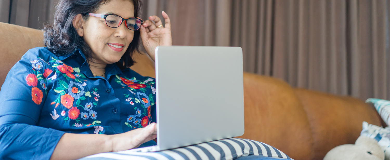 Woman on her laptop